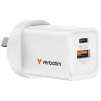 Verbatim 2 Port 35 Watt Portable GaN charger, 1 x USB-C PD 35w, 1x USB-A QC 3.0, Compact Design Apple, Android, Samsung, Google, Huawei, Oppo - Image 2
