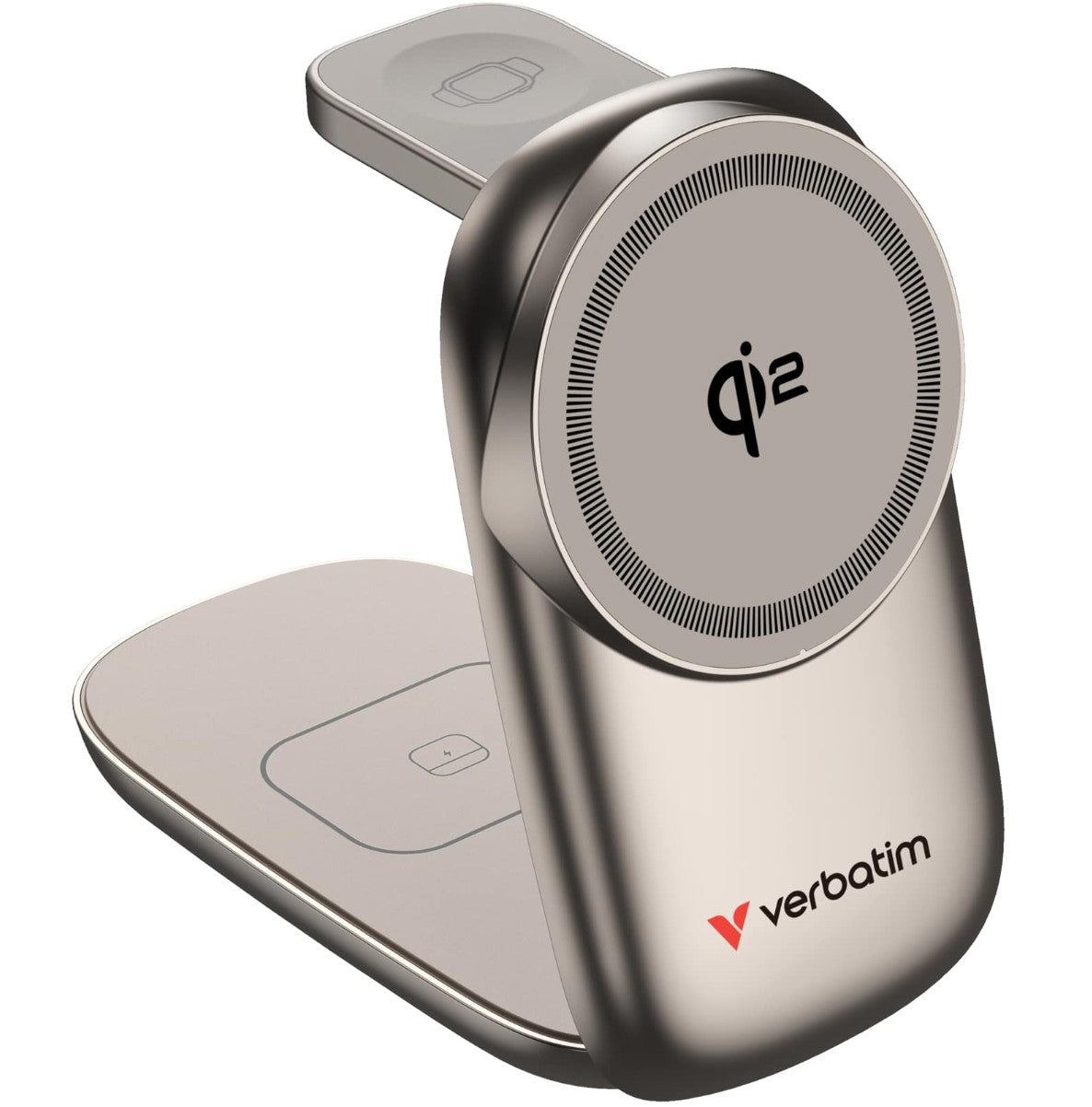 Verbatim 3 in 1 Wireless Docking Qi2 Certified, Magnetic Wireless Charging. 2.5W/5W/15W - Image 2