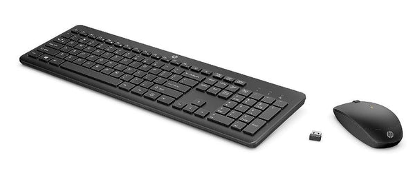 HP 230 USB Wireless Keyboard & Mouse Combo 2.4GHz 12 function keys Chiclet Comfortable Low Noise 1600DPI Mouse Light Weight Long Battery Life ~1Y4D0UT