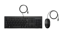 HP 225 USB Wired Desktop Keyboard Mouse Combo G2 USB-A Three button mouse adjustable keyboard feet Easy Clean Plug&Play for Notebook Desktop PC - Image 3