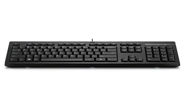 HP 125 Wired Keyboard - Compatible with Windows 10, Desktop PC, Laptop, Notebook USB Plug and Play Connectivity, Easy Cleaning 1YR WTY