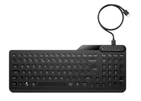 HP 405 Multi-Device Backlit Wired Keyboard Removable USB-C® cable with USB-A Slim Full-size Numpad LED light Multi-OS compatible 150cm Cable Black - Image 1