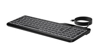 HP 405 Multi-Device Backlit Wired Keyboard Removable USB-C® cable with USB-A Slim Full-size Numpad LED light Multi-OS compatible 150cm Cable Black - Image 2