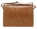 Marselisborg 14" Leather Messenger Business Laptop Bag Handcrafted Golden Tan Briefcase Durable Adjustable Shoulder Strap Fits 14" 13.3" 12" Notebook - Image 1