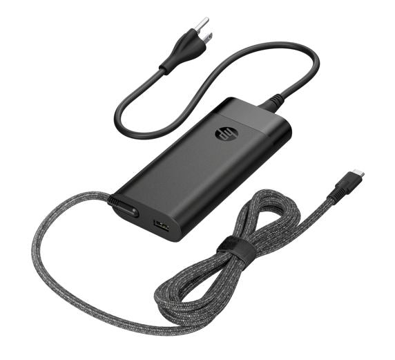 HP 110W USB-C Laptop Charger 100W of USB-C + 10W USB-A fast universal laptop charger Works across Windows®, Mac® and Chrome