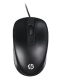 HP USB Wired USB-A Travel Mouse 1000 dpi 3xbutton Multi-OS Windows 7/8/10/11 Chrome OS Android Black 1YR WTY - Image 1