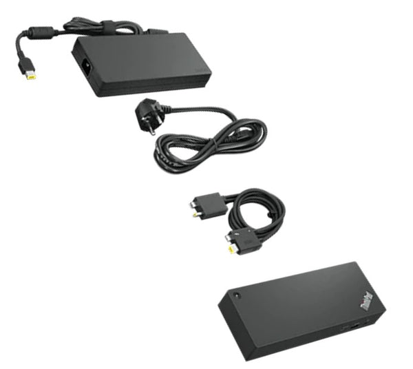 LENOVO ThinkPad Thunderbolt 4 Workstation Docking 230W Power Delivery Supports 1x 8K30 / 4x 4K60 Displays HDMI 2xDP 4xUSB-A USB-C GbE 3.5mm Combo 300W
