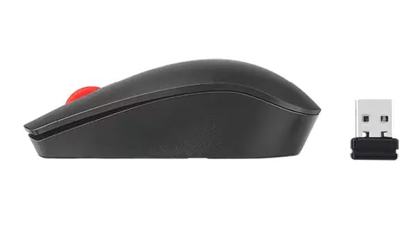 LENOVO ThinkPad Essentials Compact Wireless Mouse 2.4 GHz Wireless via Nano USB 1200 DPI Optical sensor Supported PC with USB port 1 Year Warranty