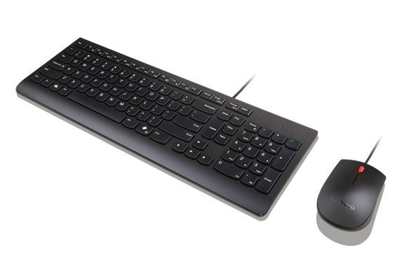 Lenovo Universal Wired USB Keyboard Mouse Combo Adjustable Tilt Leg Spill Resistant Copilot Keyboard 1600 DPI Optical Sensor Mouse Plug & Play 1.8m - Image 3