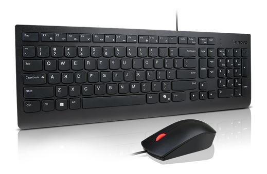 LENOVO Universal Wired USB Keyboard Mouse Combo Adjustable Tilt Leg Spill Resistant Copilot Keyboard 1600 DPI Optical Sensor Mouse Plug & Play 1.8m - Image 5