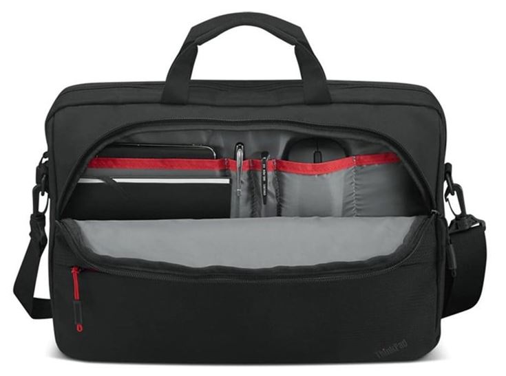 LENOVO Essentials 16" Toploader Bag Notebook Case - Classic Black Nylon Exterior, Dedicated Padded PC Pocket fits 13.3" 14" 15.6" 16" Laptop - Image 2