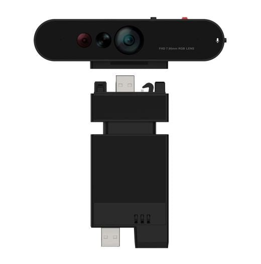 LENOVO ThinkVision MC60 (S) Monitor Webcam 1080p IR & RGB dual‑sensor Adjustable FOV: 65°-90° AI enhance noise‑cancelling MIC Physical privacy shutter - Image 1