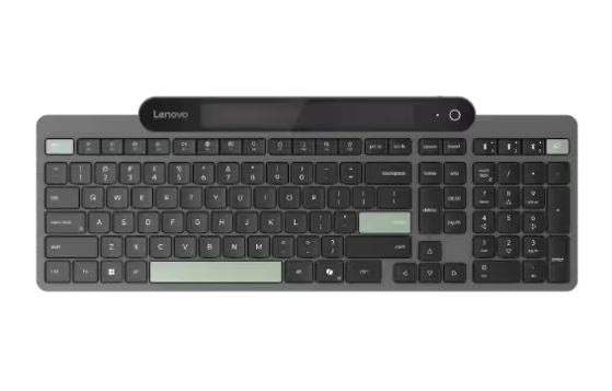 LENOVO Self-Charging Bluetooth Keyboard-US English Bluetooth 5.1 USB-C Uses fast-charging Free from Batteries Three-Device Cycling 108 Keys 3yr WTY - Image 1