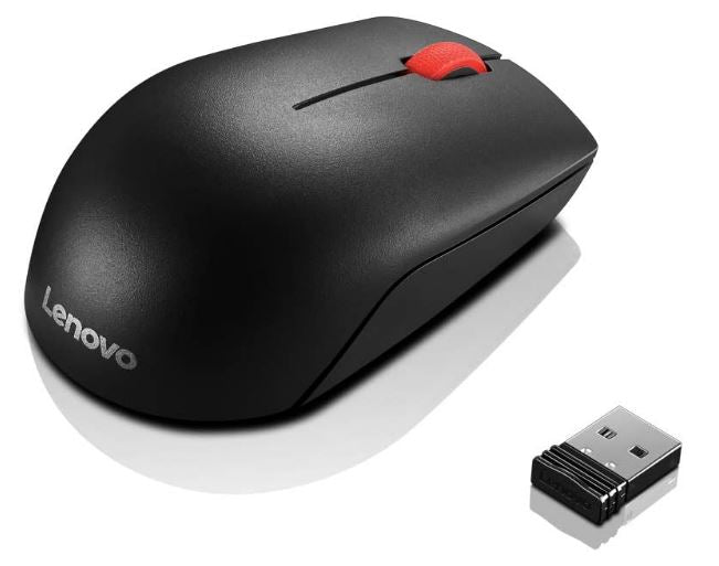 LENOVO Essentials Compact Wireless Mouse - 2.4 GHz Wireless via Nano USB, 1000 DPI, Optical sensor, Supported PC with USB port, 1 Year Warranty - Image 2