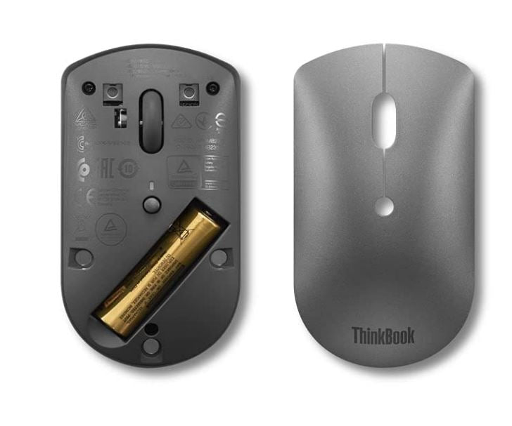 LENOVO ThinkPad Bluetooth Silent Mouse - Dual-Host Bluetooth 5.0 to Switch Between 2 Devices,DPI Adjustment: 2400, 1600, 800, 1YR Battery Life - Image 4