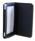 LeaderTab7 Folio Case Black Faux Leather. Camera hole rear - Image 1