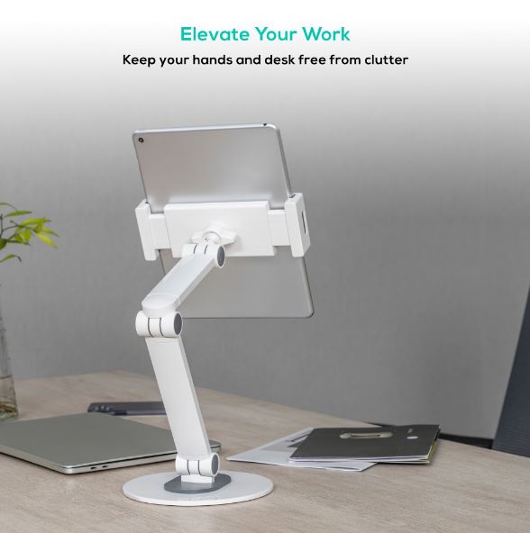 mbeat® activiva Universal iPad & Tablet Tabletop Stand Universal Fit Freestyle Adjustment Material:Aluminium, Plastic Package Weight:1.24kg - Image 4