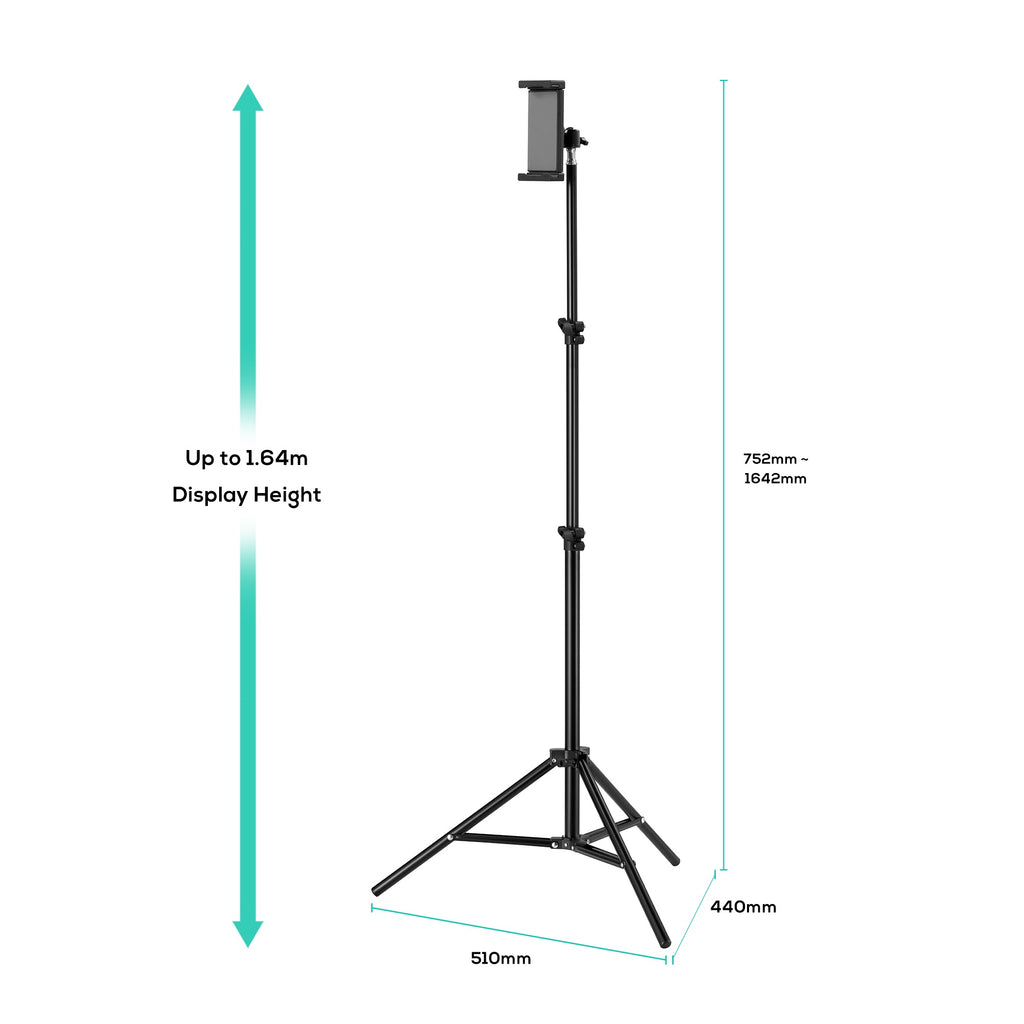 mbeat® activiva Universal Table and Smartphone Tripod foldable, lightweight, easy-to-use height-adjustable tripod with integrated tablet/phone - Image 2