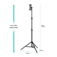 mbeat® activiva Universal Table and Smartphone Tripod foldable, lightweight, easy-to-use height-adjustable tripod with integrated tablet/phone - Image 2