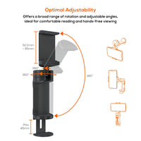 (LS) mbeat® Portable Travel Phone Holder Portable Design/ 360 degree Rotatable Base/ Compact & Lightweight/ Freestyle Adjustment Package Weight: 125g - Image 2