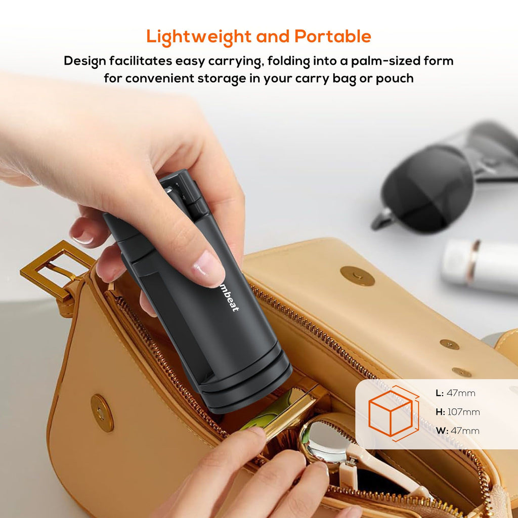 (LS) mbeat® Portable Travel Phone Holder Portable Design/ 360 degree Rotatable Base/ Compact & Lightweight/ Freestyle Adjustment Package Weight: 125g - Image 3