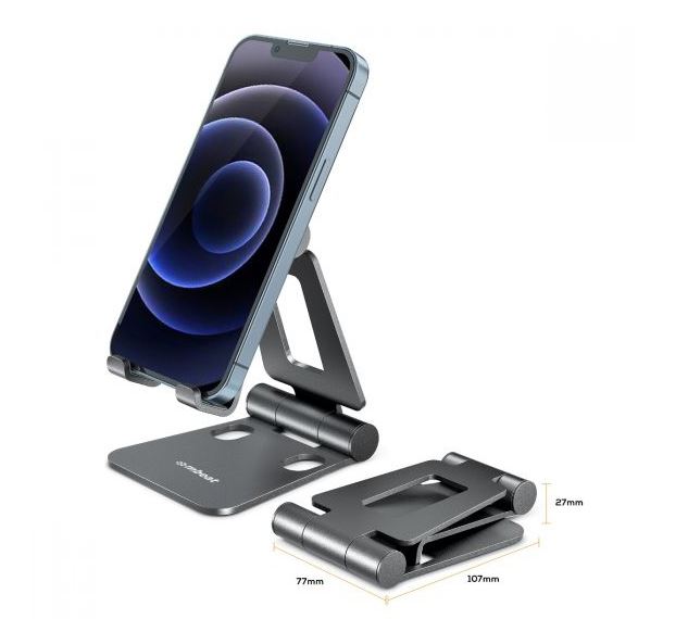 mbeat®  MB-STD-S2PGRY Stage S2 Hands-Free Mobile Stand GREY Compact and Durable Optimised Hands-free Space-saving Portability - Image 5