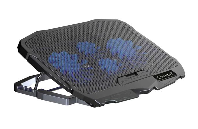 Oxhorn Laptop Cooling Stand High Adjustable 4 High Adjustable Angles 4 Silent Fans 2xUSB 2.0 Ports Fit for 9-17" Laptop/Tablet - Image 3