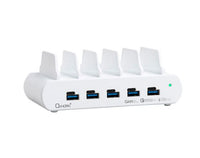 Oxhorn PoverDelivery150W 5 Port (A+C) Fast Charging Dock with build-in rack5 Port USB-A USB-C PD3.0 QC4.0 PPS 100-240V AC input White - Image 2