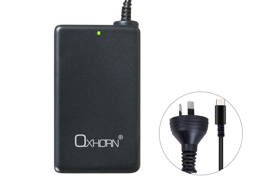 Oxhorn 65W AC Power Adapter USB-C Charger Power Delivery for Lenovo HP Dell Asus USB-C Laptop Tablet Mobile Built-in Power Supply Protection 2M Cable - Image 1