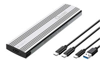 Oxhorn  USB C 3.2 Gen 2 M.2 NVMe NGFF Enclosure 10 Gbps B+M Key M.2 NVMe SSD up to 4TB 2280/2260/2242/2230 Aluminum Macs Windows USB-A Silver 2 YR WTY - Image 5