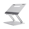 Simplecom CL520 Adjustable Aluminium Ergonomic Riser Stand for Laptop MacBook, Adj 15cm, Tilt, 10"-17", 4kg, 0.9kg, Airflow, Anti-slip, Silver. - Image 1