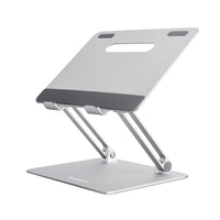 Simplecom CL520 Adjustable Aluminium Ergonomic Riser Stand for Laptop MacBook, Adj 15cm, Tilt, 10"-17", 4kg, 0.9kg, Airflow, Anti-slip, Silver. - Image 1
