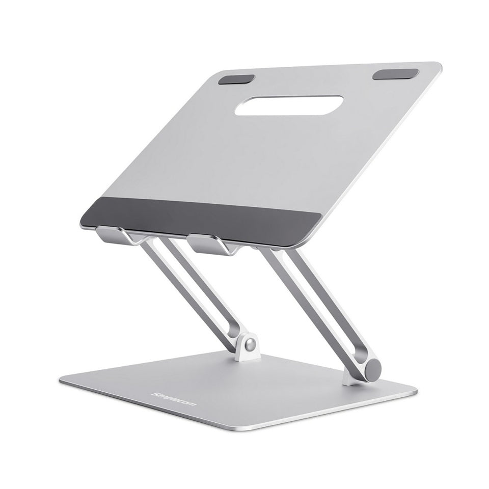 Simplecom CL520 Adjustable Aluminium Ergonomic Riser Stand for Laptop MacBook, Adj 15cm, Tilt, 10"-17", 4kg, 0.9kg, Airflow, Anti-slip, Silver. - Image 5