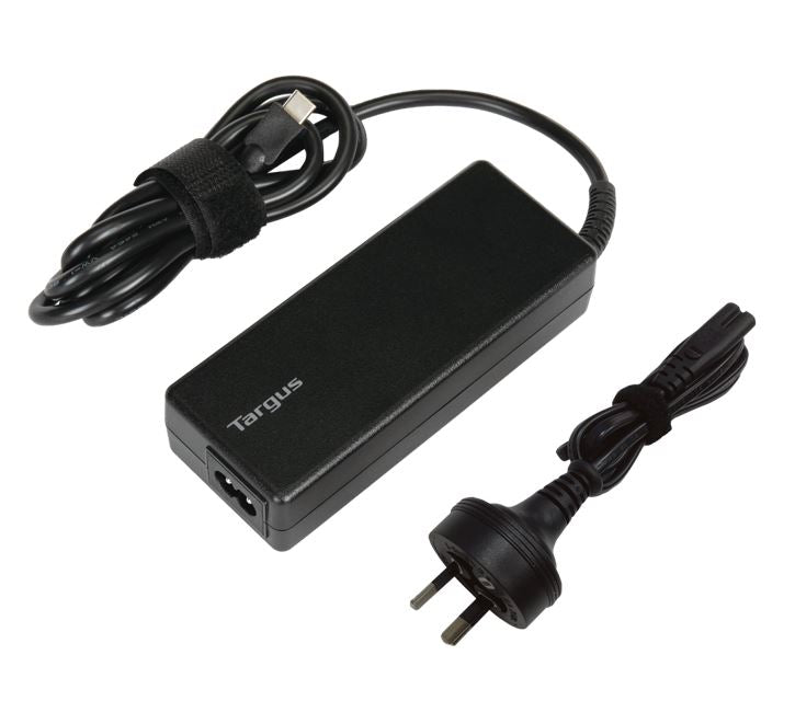 Targus 100W USB-C Charger - Compatible with USB-C Laptops, Tablets, Phones, Built-in Power Adapter, Up to 100W Power Delivery,1.8M Cable, 2YR WTY - Image 1