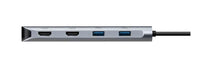 Targus Dual Video Mobile Dock with 140W EPR Pass-Thru USB-C 3.2 Ethernet 2xHDMI 2x USB-A 2xUSB-C Silver USB-C with 140W PD 3Y WTY - Image 2