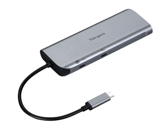 Targus Dual Video Mobile Dock with 140W EPR Pass-Thru USB-C 3.2 Ethernet 2xHDMI 2x USB-A 2xUSB-C Silver USB-C with 140W PD 3Y WTY - Image 5