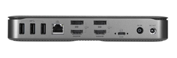 Targus USB-C Universal 4K Quad Docking Station with 100W Power Delivery Support 8K 4K UHD@60Hz 2 HDMI 2xDP USB-C 4xUSB-A Audio 3YR WTY with Adapter