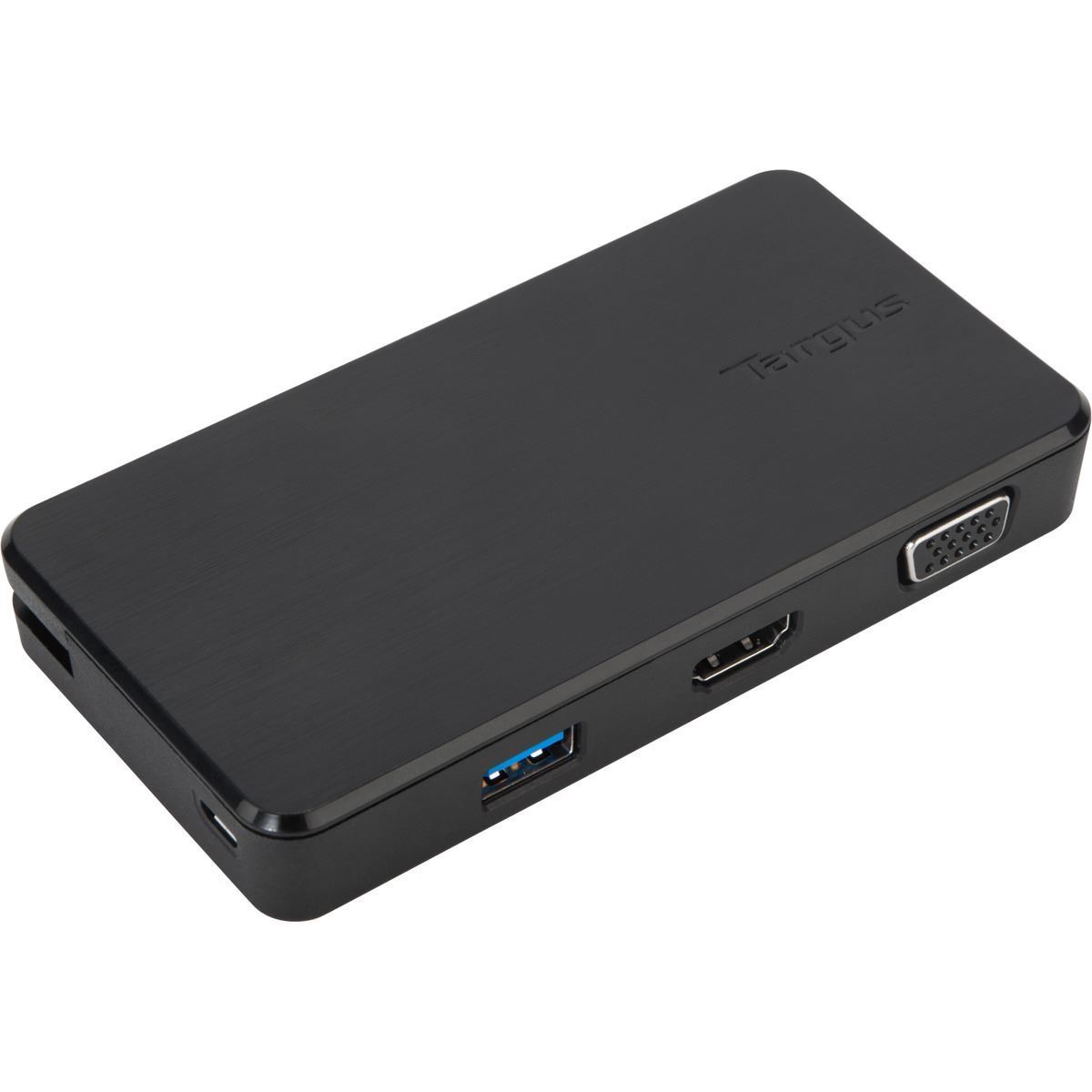 Targus USB 3.0 & USB-C Dual Travel Dock Connects 2 monitors, 1x HDMI 1x VGA, Supports Projectors and HDTVs, PCs, Macs, and Android Devices - Image 1
