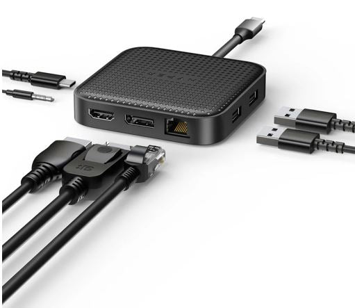 Targus HyperDrive USB4 Mobile Dock USB-C 100W PD Passthrough 8K@30Hz 4K@60Hz 1xDP1.4 1xHDMI2.1  2xUSB-A 1xUSB-C 1xUSB4 Black 2Y WTY - Image 4