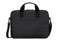 Targus 13-14" Intellect® Slim Briefcase Zippered padded front pocket Removable adjustable shoulder strap carry handles water-resistant fabric Black - Image 5