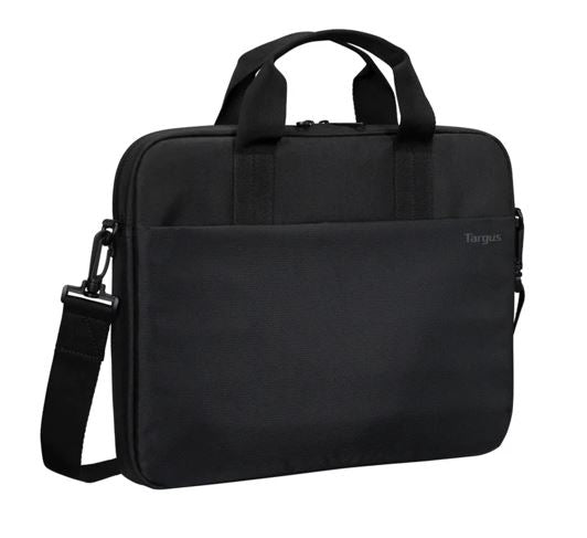 Targus 15"-16" Intellect® Slim Briefcase Zippered padded front pocket Removable adjustable shoulder strap carry handles water-resistant fabric Black - Image 2
