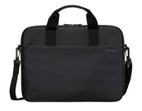 Targus 15"-16" Intellect® Slim Briefcase Zippered padded front pocket Removable adjustable shoulder strap carry handles water-resistant fabric Black - Image 5