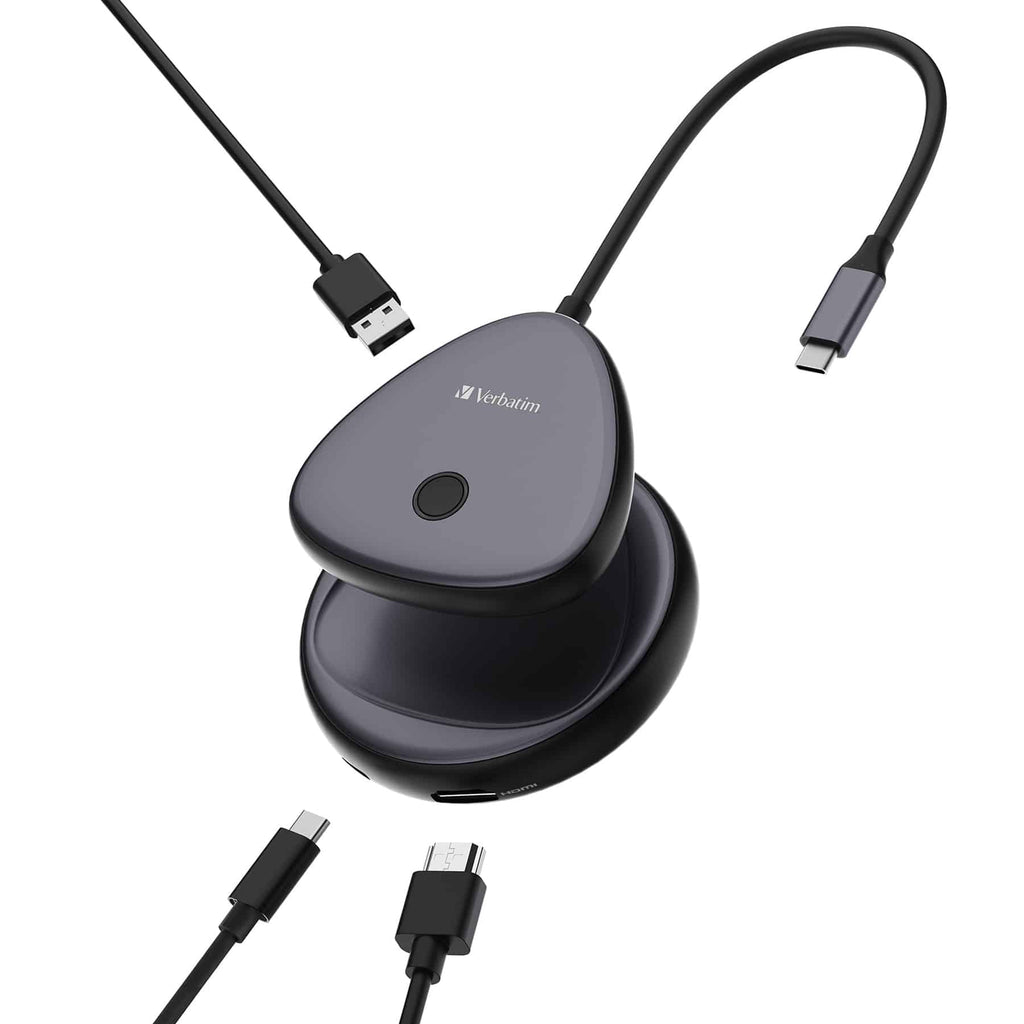 Verbatim 4K Wireless USB-C HDMI Adapter Dongle -Share My Screen Mirror Image. Compact and Ultra Portable. Windows, Linux Mac 10.2 support - Image 2