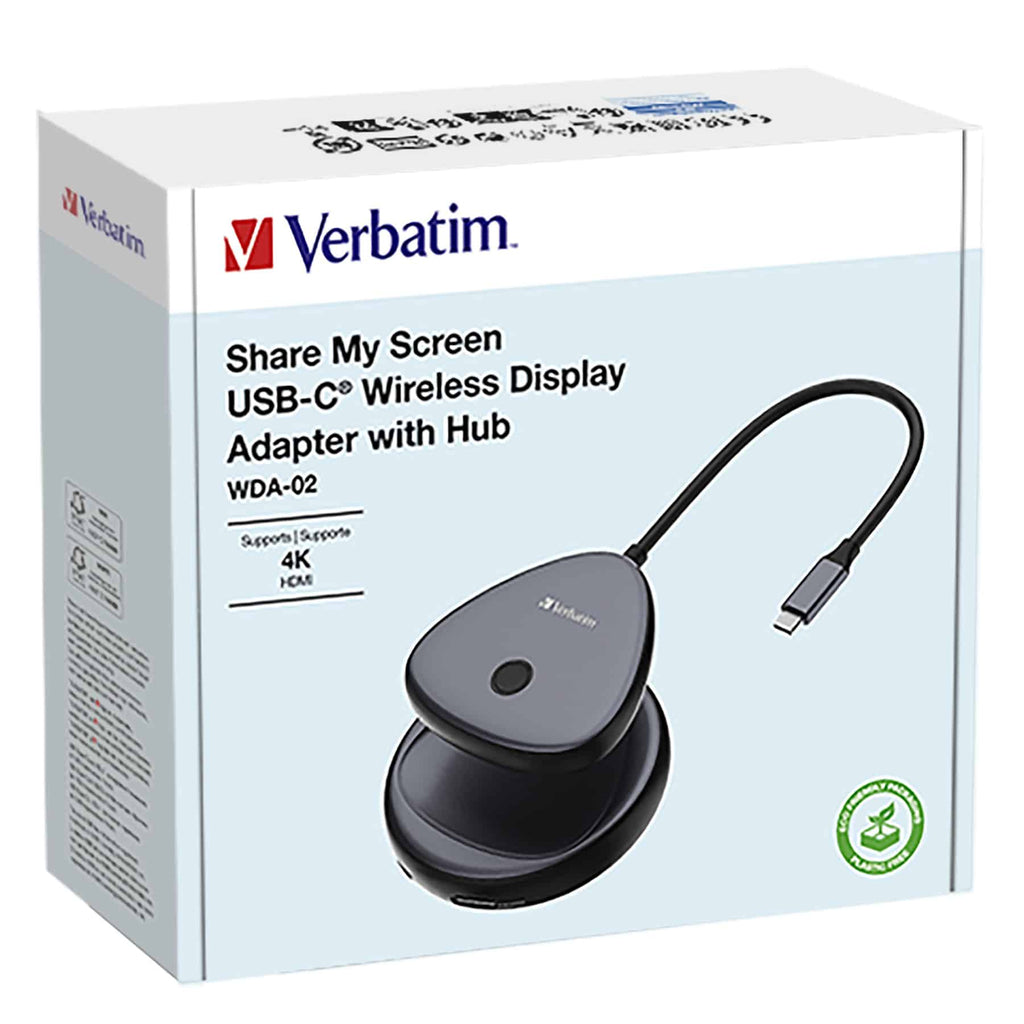 Verbatim 4K Wireless USB-C HDMI Adapter Dongle -Share My Screen Mirror Image. Compact and Ultra Portable. Windows, Linux Mac 10.2 support - Image 4