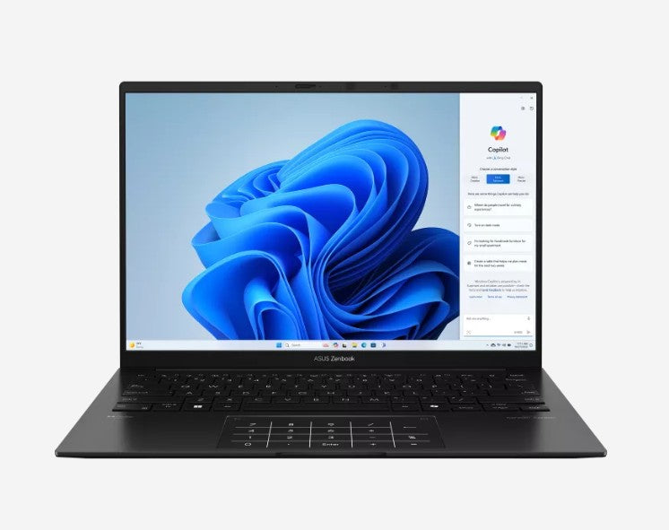 ASUS Zenbook 14 14" WUXGA OLED Notebook AMD Ryzen R7-445 DDR5 32GB 1TB SSD Black Win 11 Home 1.2kg  1Y Warranty - Image 1