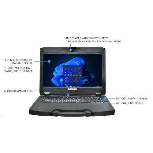 DURABOOK S14I, 14" FHD, Intel® Core™ Ultra 5 125U, Windows 11, 16GB RAM, 256GB PCIe SSD,Wi-Fi 7, Bluetooth v5.4, 2MP Front Camera, 3 year Warranty - Image 1