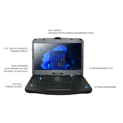 DURABOOK S15, 15" FHD, Intel® Core™ i5-1235U, Windows 11, 8GB RAM, 256GB PCIe SSD,Wi-Fi 6E, Bluetooth v5.3, 2MP Front Camera, 3 year Warranty - Image 1