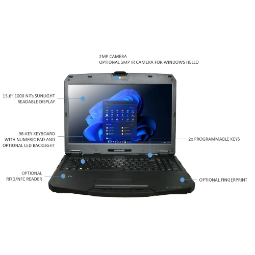 DURABOOK S15, 15" FHD, Intel® Core™ i5-1235U, Windows 11, 16GB RAM, 1TB PCIe SSD,Wi-Fi 6E, Bluetooth v5.3, - 1000 NIT DAYLIGHT , 3 year Warranty - Image 1