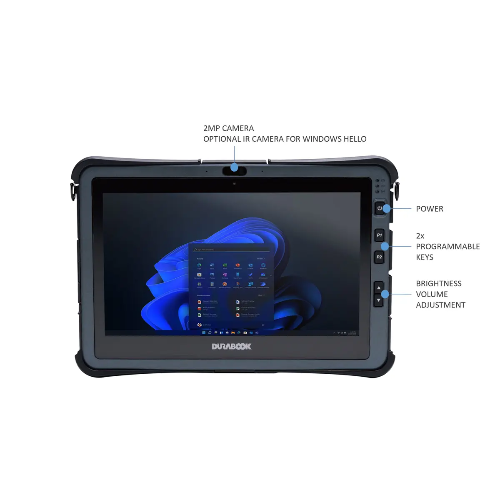 DURABOOK U11, 11.6" FHD, Intel® Core™ i5-1230U, Windows 11, 8GB RAM, 256GB PCIe SSD,Wi-Fi 6E, Bluetooth v5.3, 2MP Front Camera, 3 year Warranty