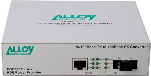 Alloy POE200LC 10/100Base-TX to 100Base-FX Multimode Fibre (LC) Converter, provides PoE power (RJ-45). 2km - Image 2